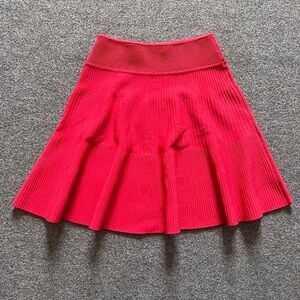 MILLY red knit a-line skirt size P - nwot originally $375